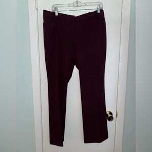 Worthington Petite Perfect Trouser in Burgundy